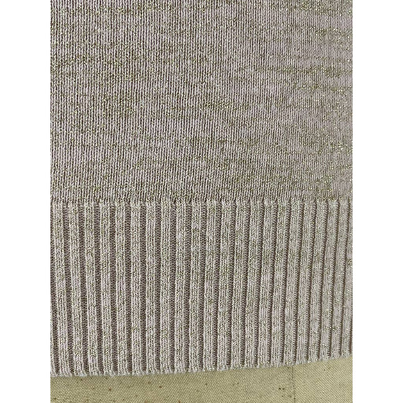 Vintage Y2K Xhilaration Pink and Gold Metallic Cap Sleeve Sweater Top M - Picture 11 of 12